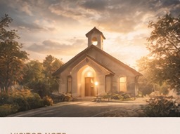 Church building at sunset