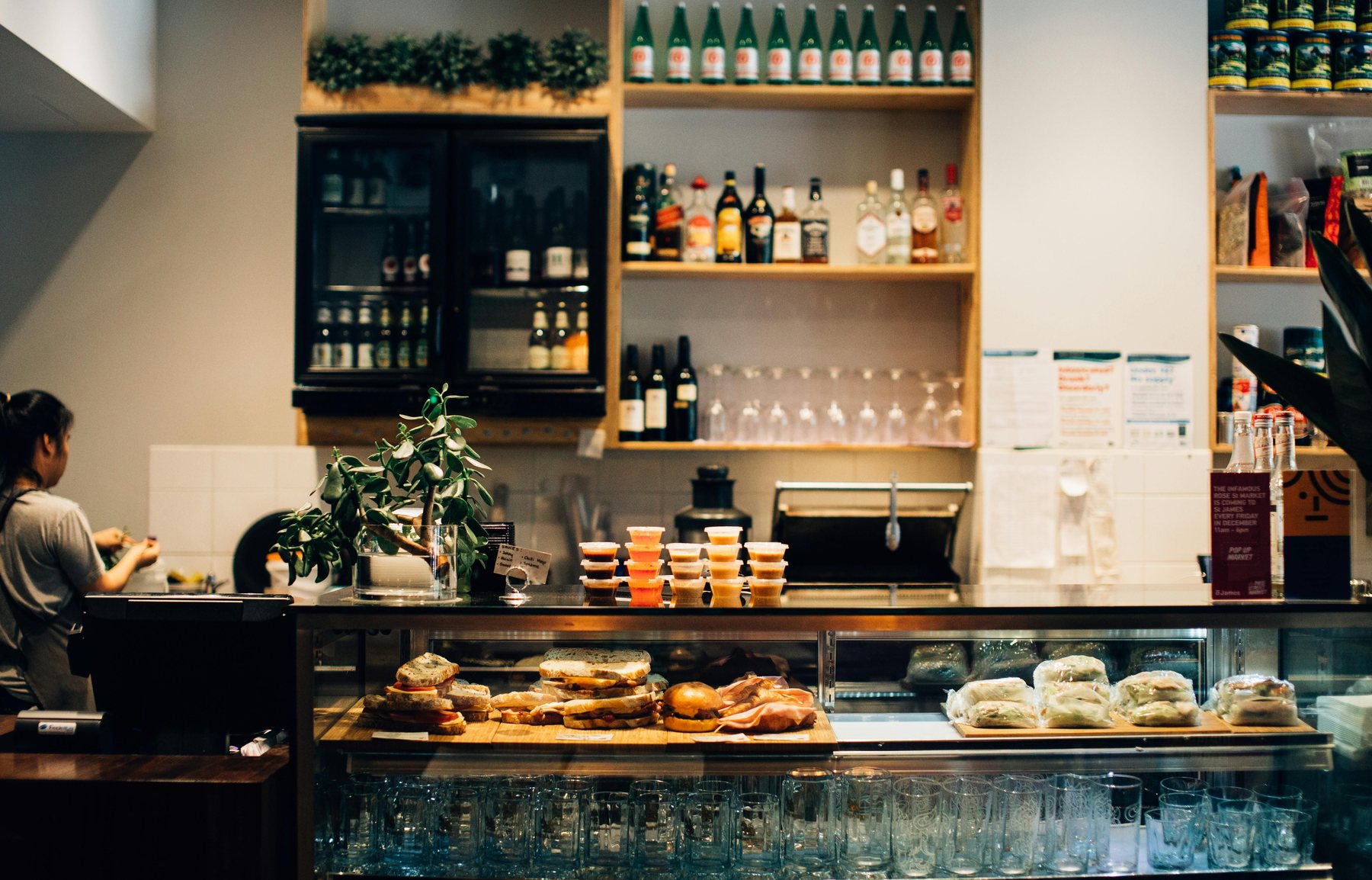 Cafe counter interior
